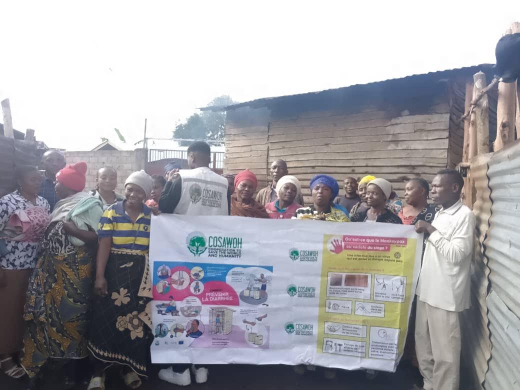 COSAWOH mène une campagne de  Sensibilisation communautaire à Kabare/Kavumu pour  lutter contre le choléra et le m-pox